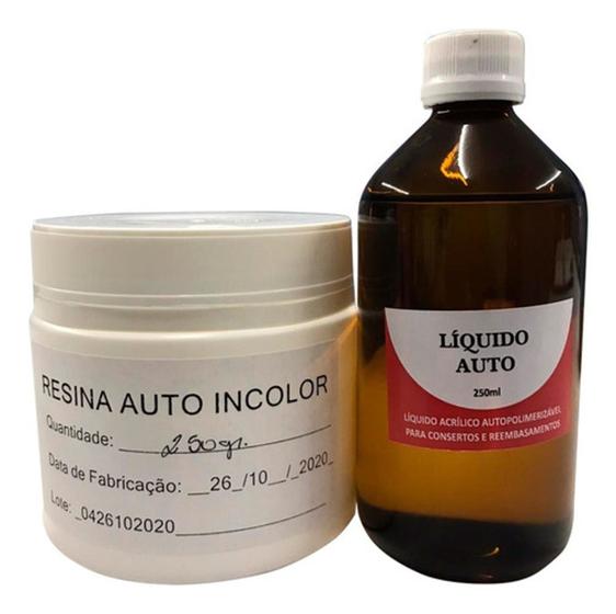 Imagem de Resina Auto Polimerizavel 250 Gr + 250 Ml - Prótese Dentaria