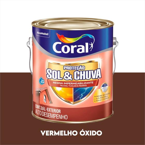 Imagem de Resina Coral Sol & Chuva Impermeável Excelente Resistência E Durabilidade 3,6l