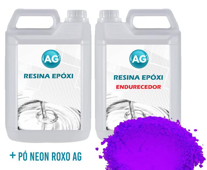 Imagem de Resina Epóxi 1KG + Pó Neon Roxo AG