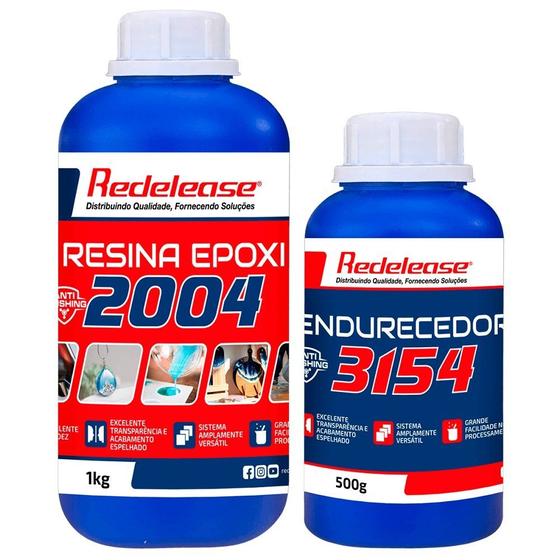 Imagem de Resina Epoxi 2004 Com 1,5 Kg + Pigm Azul + Borracha Azul