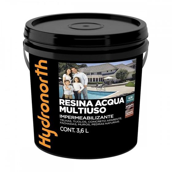 Imagem de Resina Multiuso Hydronorth Acqua Color Brilhante  3,6L Vermelho Oxido Galao  00093191