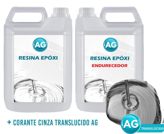 Imagem de Resinas Epóxi 1KG + Corante Cinza Translucido AG