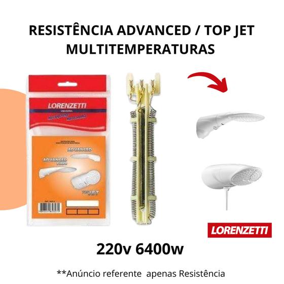 Imagem de Resistência Advanced Chuveiro Lorenzetti 220v 6400w