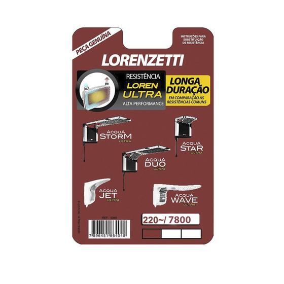Resistência de Chuveiro 220v Acqua Ultra 7800w Lorezentti 3065 Menor preço em Resistência de Chuveiro 220v Acqua Ultra 7800w Lorezentti 3065