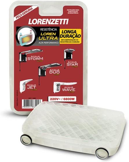 Resistência Loren Ultra Acqua Storm/Acqua Duo/Acqua Star/Acqua Jet/Acqua Wave 220V/6800W Lorenzetti Menor preço em Resistência Loren Ultra Acqua Storm/Acqua Duo/Acqua Star/Acqua Jet/Acqua Wave 220V/6800W Lorenzetti