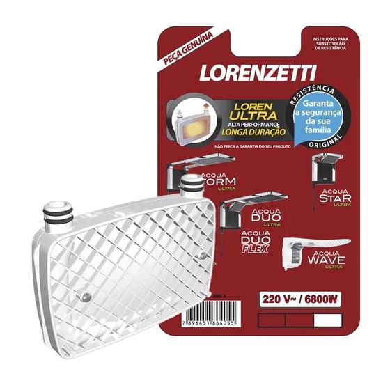 Imagem de Resistencia  lorenzetti acqua duo ultra 220v 6800w 3065a