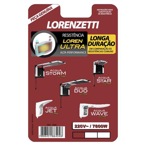 Resistência Lorenzetti Acqua Ultra 220v 7800w 3065-b Menor preço em Resistência Lorenzetti Acqua Ultra 220v 7800w 3065-b