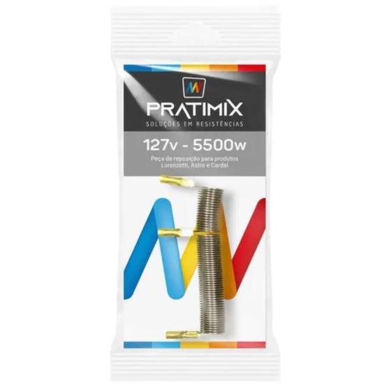 Imagem de Resistência Pratimix 127v 5.500w para Maxi Ducha, Bello Banho, Torneira Versátil, Maxi Torneira