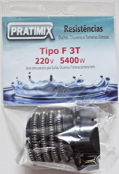 Imagem de Resistencia Super Ducha Fame 3T 5400W 220V Pratimix FSD0254