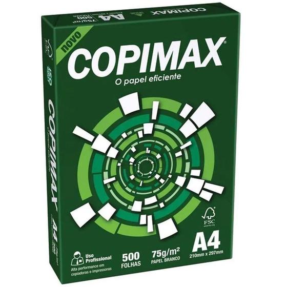 Resma A4 500fls 75G Papel Sulfite Branca Papel Sulfite Copimax - Votorantim Menor preço em Resma A4 500fls 75G Papel Sulfite Branca Papel Sulfite Copimax - Votorantim