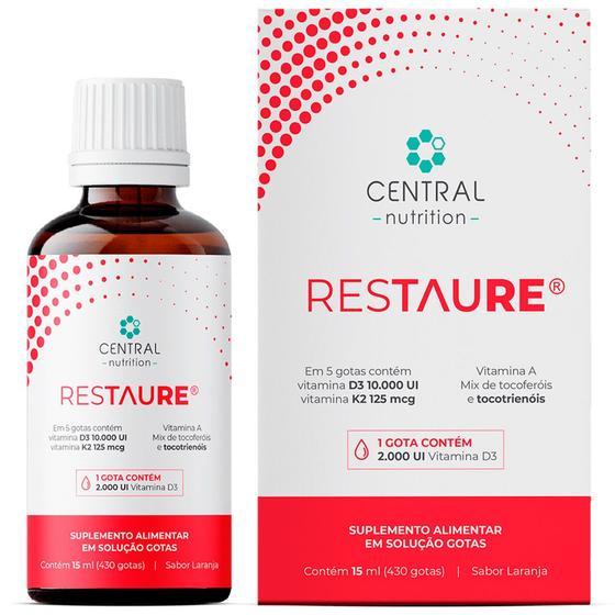 Imagem de Restaure Gotas - Vitamina D3 + K2 - 15ml - Central Nutrition