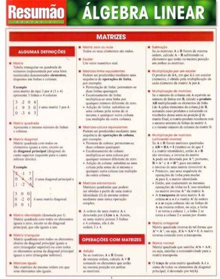 Imagem de Resumao exatas - algebas linear