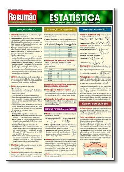 Imagem de Resumao exatas - estatistica