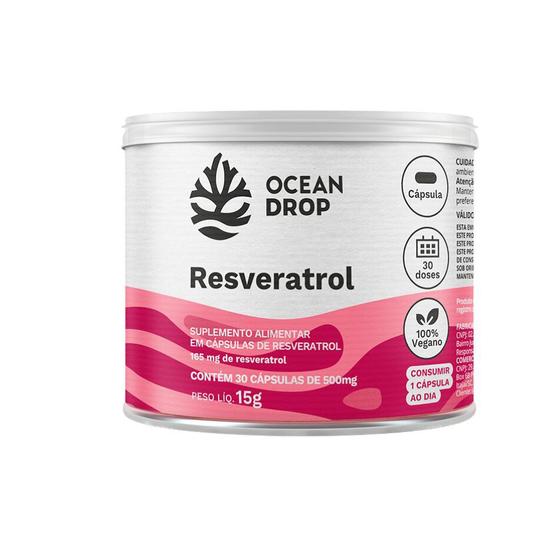 Imagem de Resveratrol 500mg 30 Cápsulas - Ocean Drop