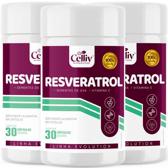 Imagem de Resveratrol cápsulas 500mg 3 Frascos