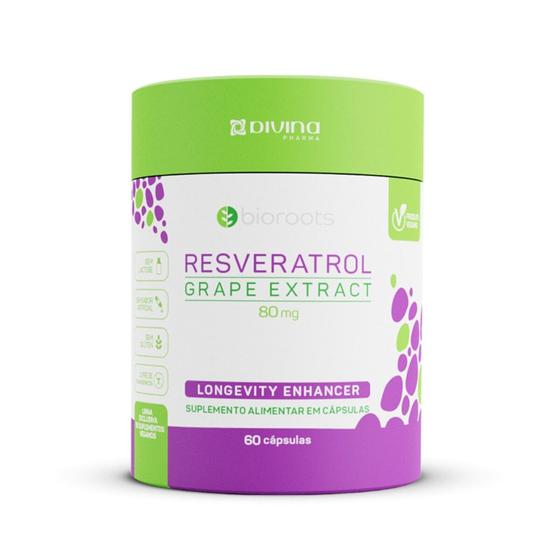 Imagem de Resveratrol Grape Extract Bioroots 80mg 60 Capsulas