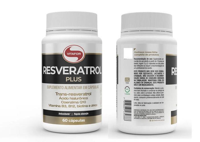 Imagem de Resveratrol Plus + Acido Hialurônico + COQ10 60 caps Vitafor