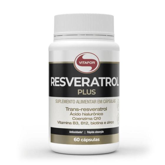 Imagem de Resveratrol Plus Vitaminas  Acido Hialurônico 60 Caps Vitafor