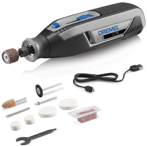 Imagem de Retífica Dremel LITE 7760-N/10 à Bateria 4V Bivolt com 10 Acessórios DREMEL