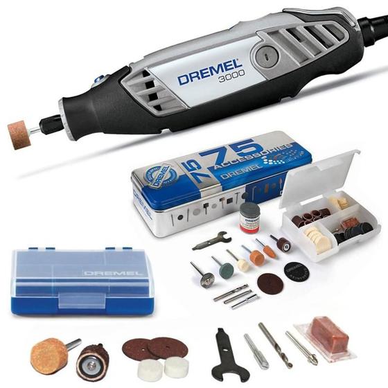 Imagem de Retífica Dremel Série 3000 com Kit 85 Acessórios DREMEL