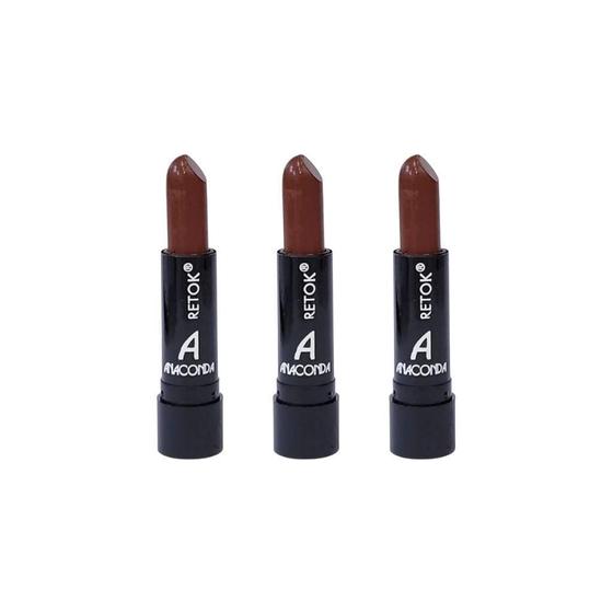 Imagem de Retok Color Stick Anaconda 3G - Castanho Medio - Kit Com 3Un