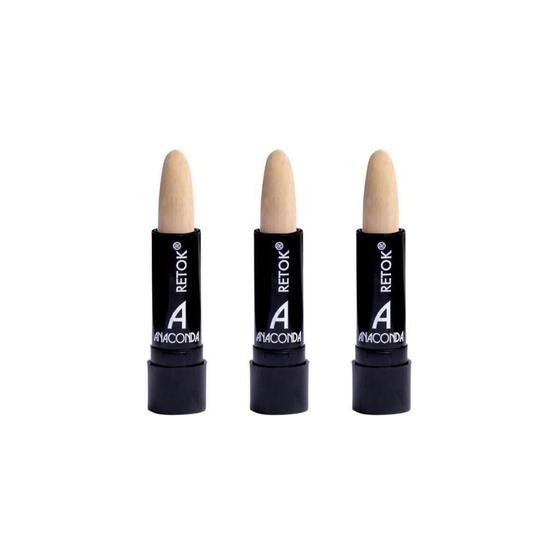 Imagem de Retok Color Stick Anaconda 3G - Loiro - Kit Com 3Un