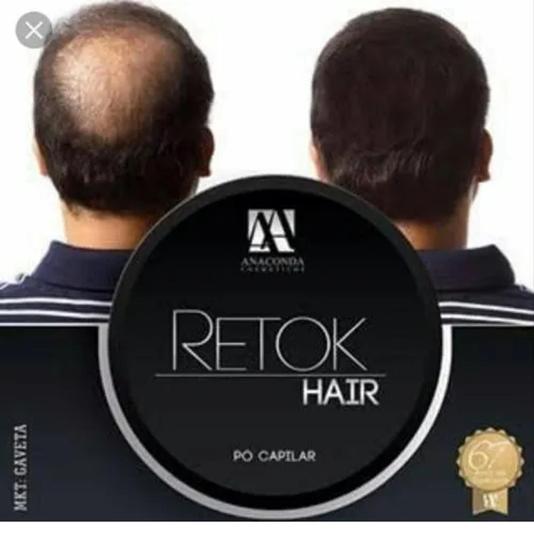 Imagem de Retok Hair Anaconda Pó Preto 10g - Disfarce Calvície