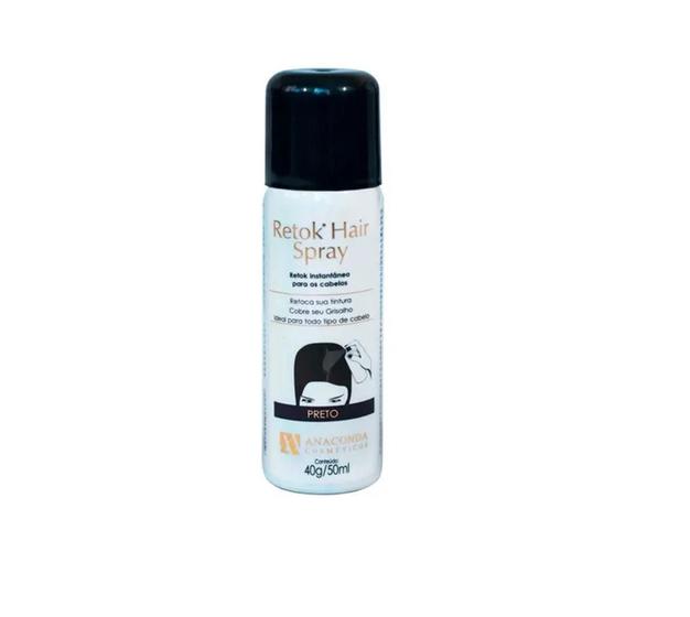 Imagem de Retoque de cabelo Retok Hair Spray 40g Anaconda Escolha a Cor