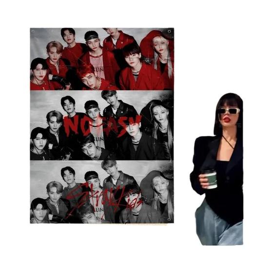 Retro Stray Kids KPOP Poster Flag Studio Decoração De Interiores Várias ...