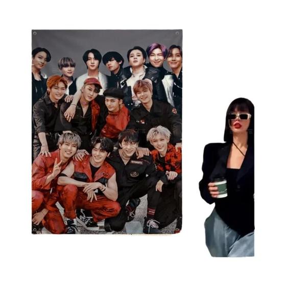 Retro Stray Kids KPOP Poster Flag Studio Decoração De Interiores Várias ...