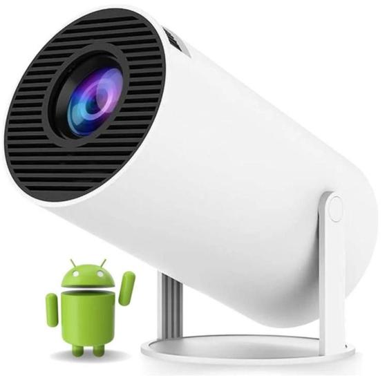 Retroprojetor 4K Branco Wifi Android Portátil Ultra Hdmi - Blackwatch Imagem de Retroprojetor 4K Branco Wifi Android Portátil Ultra Hdmi