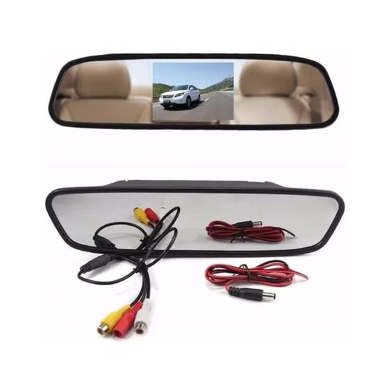 Imagem de Retrovisor Automotivo Com Tela LCD Para Câmera de Ré - Car Rear