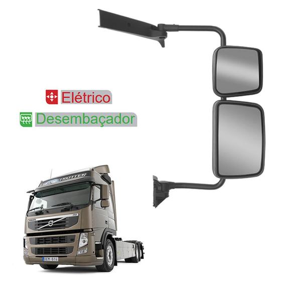 Imagem de Retrovisor c Auxiliar p Volvo VM c Desembaçador Elétrico LD