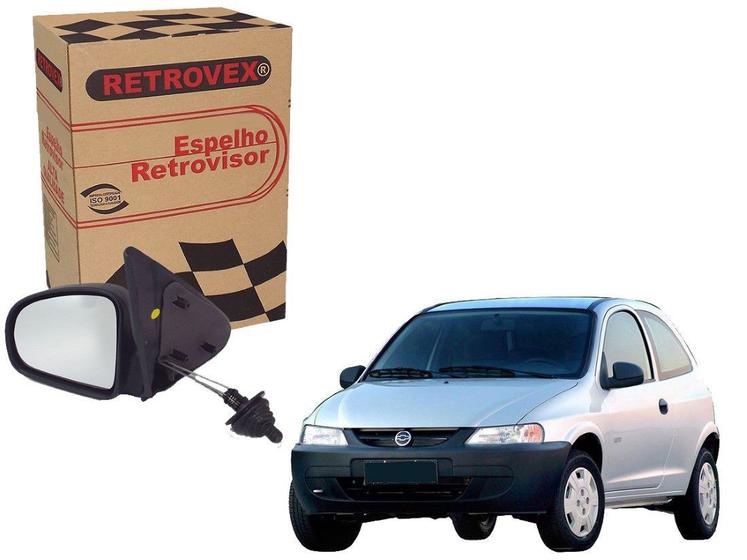 Imagem de Retrovisor Celta 2000 2001 2002 2003 2004 2005 com Controle Interno Regulagem Lado Esquerdo