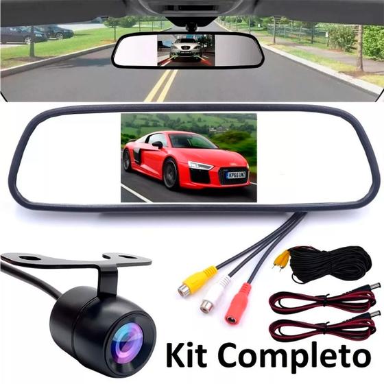 Imagem de Retrovisor com Display LCD 4.3" + Câmera de Ré Universal