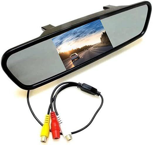 Imagem de Retrovisor de Ré Automotivo Visor Espelho Tela LCD 4.3 polegadas Veicular