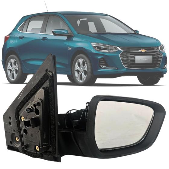 Imagem de Retrovisor Direito (passageiro) Chevrolet Onix Plus Sedan Hatch 2020 2021 Elétrico Sem Sensor