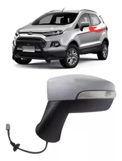 Imagem de Retrovisor EcoSport 2013 até 2017 - elétrico com pisca - asférica - para limpar - lado do motorista