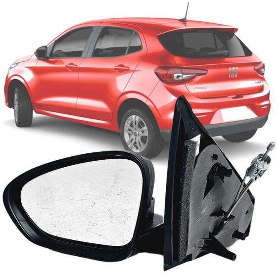Imagem de Retrovisor Esquerdo (motorista) Fiat Argo Cronos 2017 2018 2019 2020 2021 com Controle Manual sem Capa Original