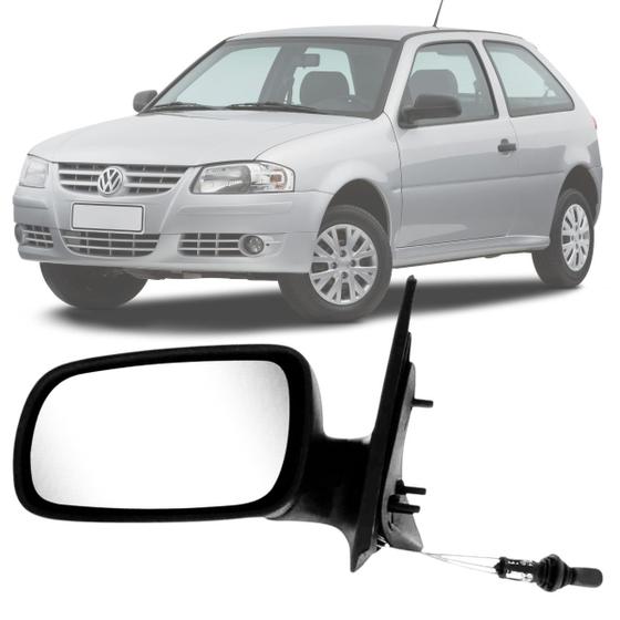 Imagem de Retrovisor Esquerdo (motorista) Volkswagen Gol G3 G4 2000 2001 2002 2003  a 2014 Manual com Controle 2 Portas