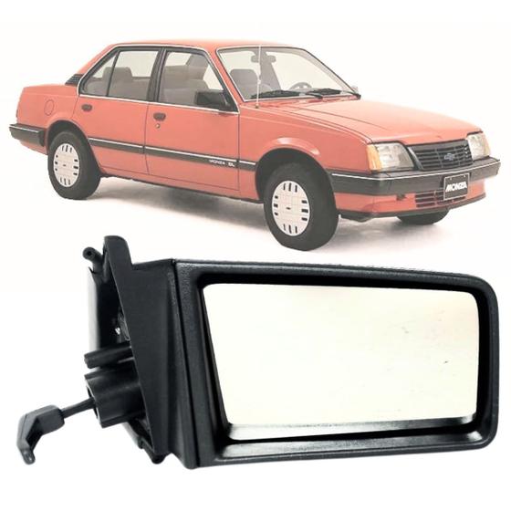 Imagem de Retrovisor Externo Direito Carona Chevrolet Monza 85 86 87 88 89 90 com Controle Interno Manual