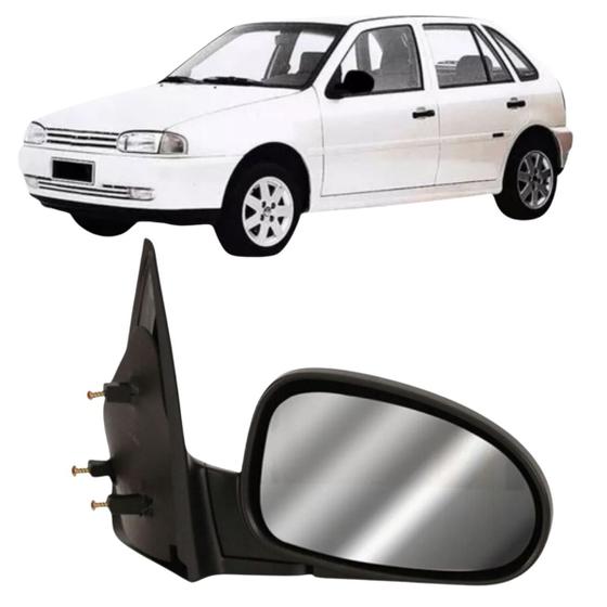 Imagem de Retrovisor Externo Gol Parati Saveiro 1995 a 1999 Sem Controle 4 Portas Direito