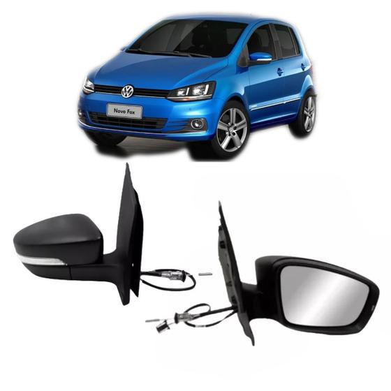 Imagem de Retrovisor Fox 2015 16 17 18 Com Pisca Metagal Par Manual