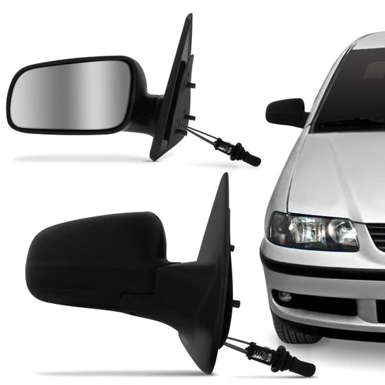 Retrovisor Gol Parati G3 2000 a 2005 G4 2006 a 2014 Controle Interno Preto com Espelho 2 Portas Menor preço em Retrovisor Gol Parati G3 2000 a 2005 G4 2006 a 2014 Controle Interno Preto com Espelho 2 Portas