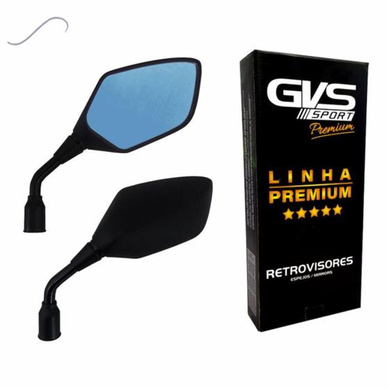 Imagem de Retrovisor GVS XRE 300 19-23Lente Convexa Azul Rosca Honda