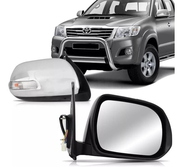 Imagem de Retrovisor Hilux Com Pisca Cromado 2012 2013 2014 2015