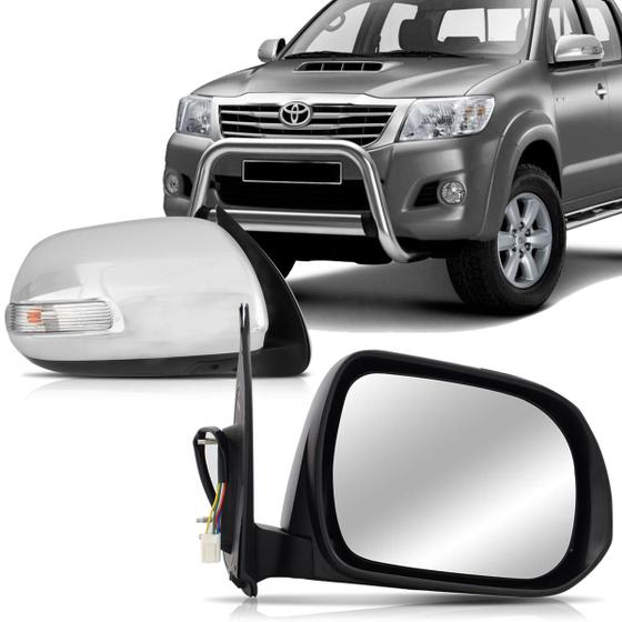 Imagem de Retrovisor Hilux Com Pisca Cromado 2012 2013 2014 2015