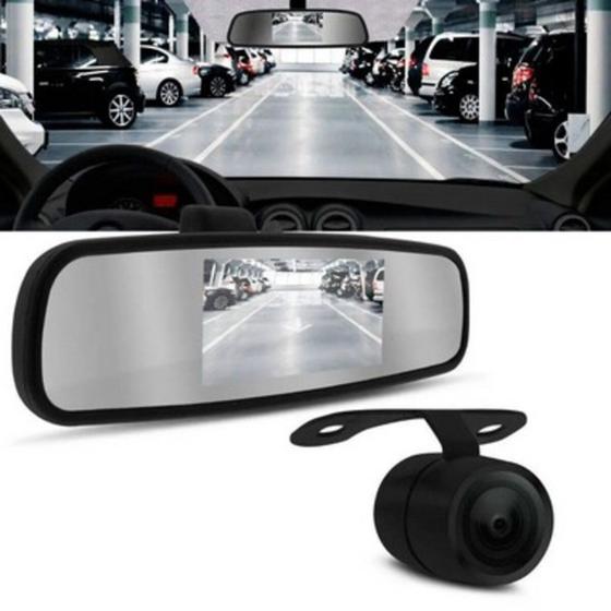 Imagem de Retrovisor kx3 c/ camera de ré reversivel 2x1