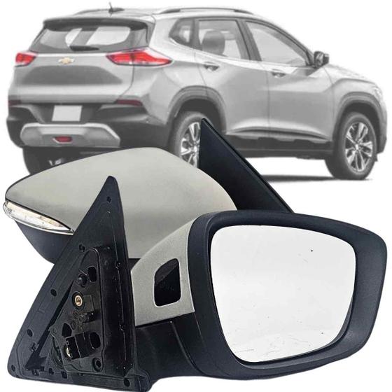 Imagem de Retrovisor Lateral Direito Passageiro Chevrolet Tracker 2020 2021 2022 2013 Com Sensor de Ponto Cego Repetidor de Seta e Capa