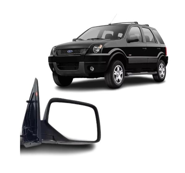 Imagem de Retrovisor Manual Ecosport 2004 2005 2006 2007 2008 2009 2010 2011 2012  Com Controle Lado  Esquerdo